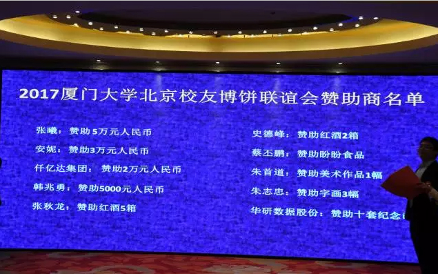 “博餅”是閩南地區(qū)有的傳統(tǒng)形式歡慶，此次活動以這種形式向母校致以美優(yōu)的祝福，也寄托著各地廈人永久母校情和青春回憶的活動。